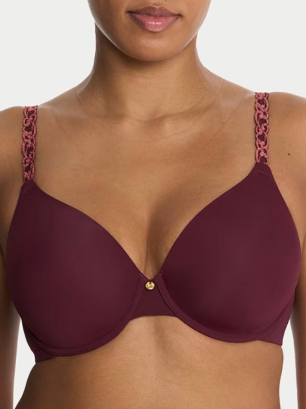 Natori 136001 Body Double Lace Trim Full-Fit Bra Plum/Purple 32DD